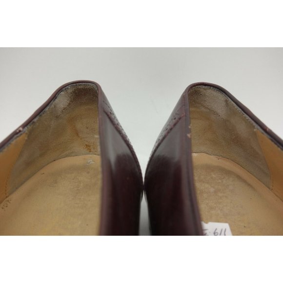 Salvatore Ferragamo Burgundy Leather Slip On Tassel Loafers Shoes Men\'s 9 D main image 10